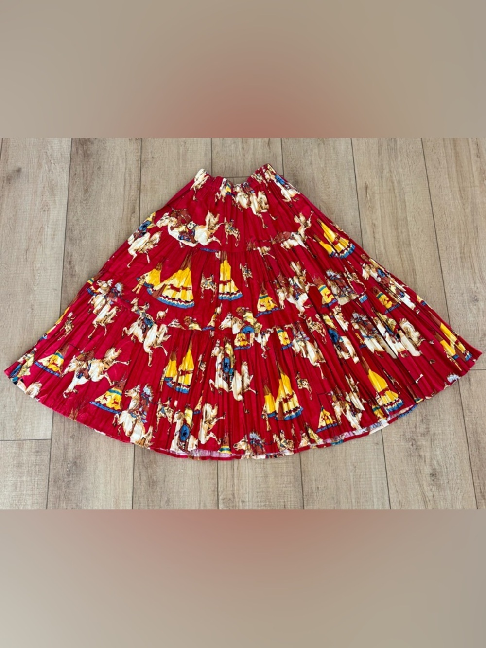 Vintage 1980s Sedona Stitchery Prairie Skirt – Western Print One Size VERY RARE - Picture 13 of 14